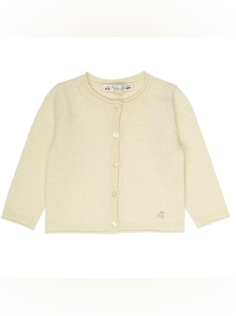 Bonpoint pale yellow knit cardigan